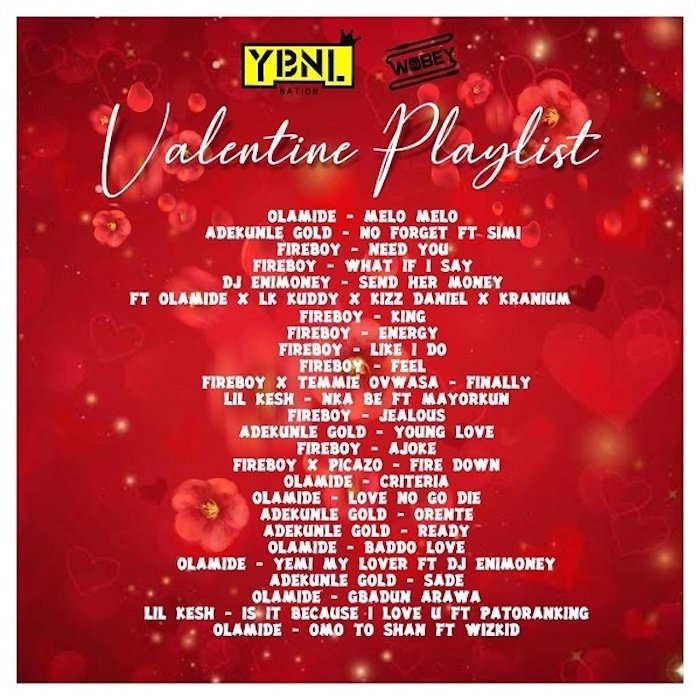 DJ Enimoney – YBNL Valentine Mixtape (Naija Love Songs)