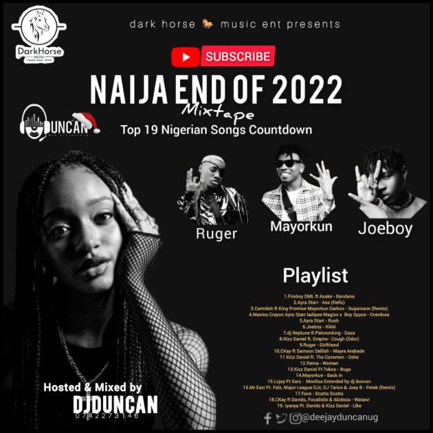 DJ Duncan Highly Rated Songs Mix – Naija End Of 2022 Countdown Mixtape DJ Duncan Highly Rated Songs Mix – Naija End Of 2022 Countdown Mixtape